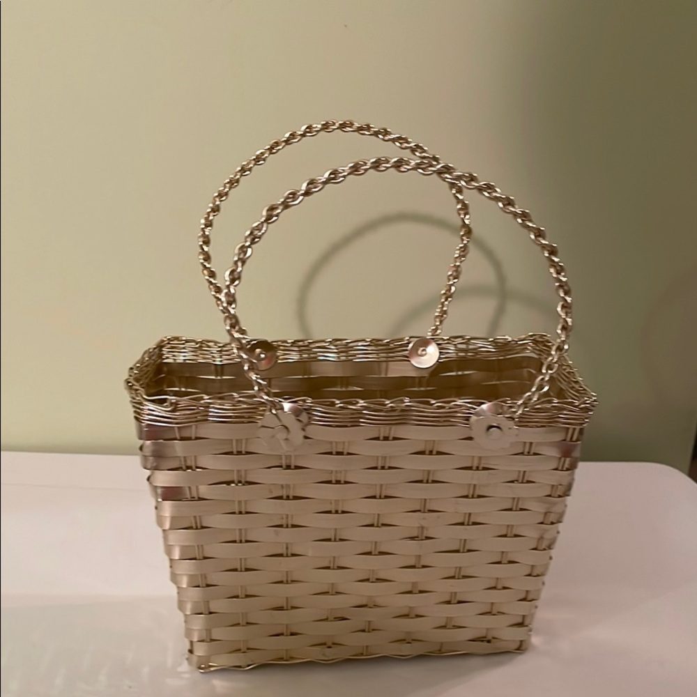 Elegant Gold Woven basket